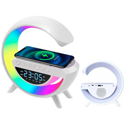 Led lamp with BT speaker, clock and wireless charging 3401